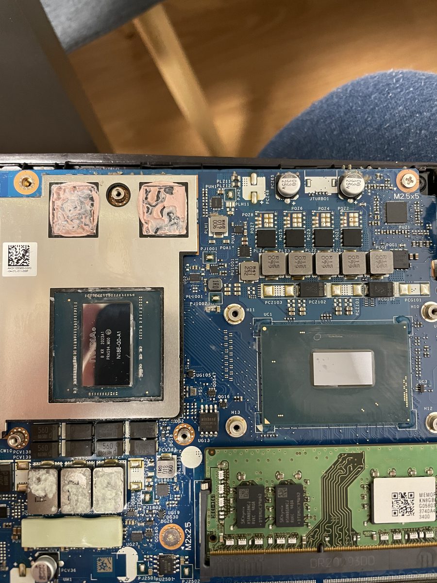 Acer Nitro 5 AN515-54 — žebra chladiče