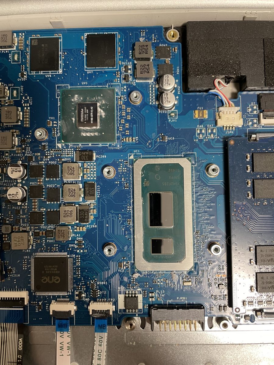 HP 15-dw0010nc — po vyčistění a přepastování