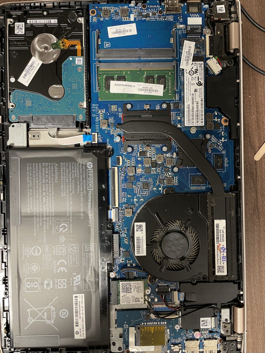 HP Convertible 14 x360 — rozebraný notebook