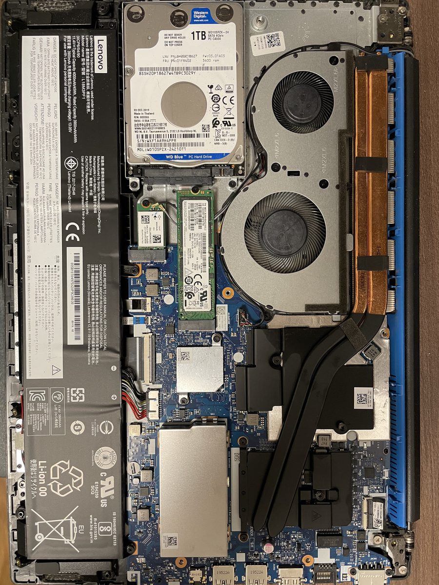Lenovo L340 — po vyčistění a přepastování