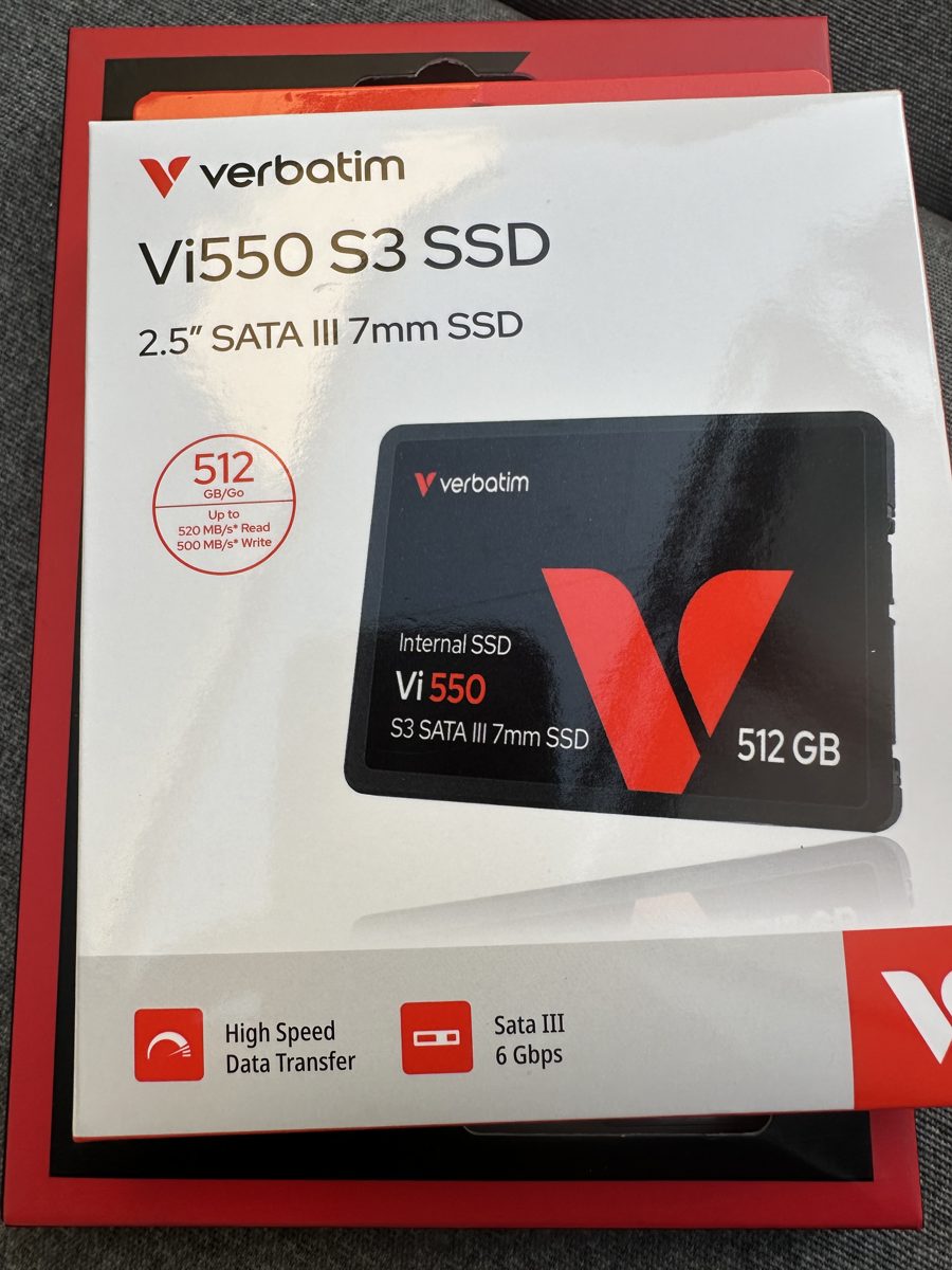 HP Pavilion — nový SSD disk 512 GB SATA III